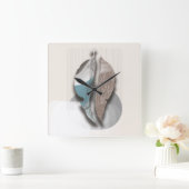 Ziel_8_Herbstblätter_1 Quadratische Wanduhr (Zuhause)