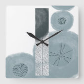 Ziel_9_Herbstblätter_2 Quadratische Wanduhr (Vorderseite)