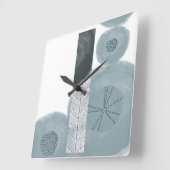 Ziel_9_Herbstblätter_2 Quadratische Wanduhr (Winkel)