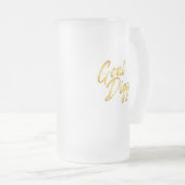 Ziel-Bagger-Frost-Tasse Mattglas Bierglas (VorderseiteRechts)