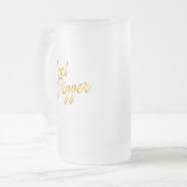 Ziel-Bagger-Frost-Tasse Mattglas Bierglas (Vorderseite Links)