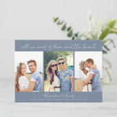 Ziel Beach 3 Foto Hochzeit Speichern Sie das Datum Save The Date (Stehend Vorderseite)