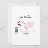 Ziel-Boarding-Hochzeit speichern Sie das Datum Save The Date (Rückseite)