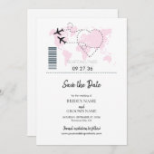 Ziel-Boarding-Hochzeit speichern Sie das Datum Save The Date (Vorne/Hinten)