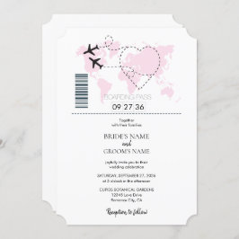 Ziel Boarding Pass Hochzeit Einladungen