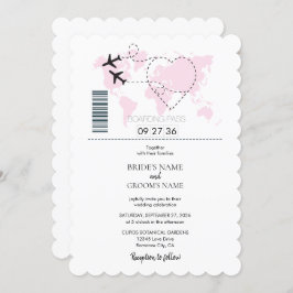 Ziel Boarding Pass Hochzeit Einladungen