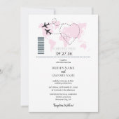 Ziel Boarding Pass Hochzeit Einladungen (Vorderseite)