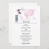 Ziel Boarding Pass Hochzeit Einladungen (Vorne/Hinten)