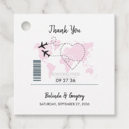 Ziel Boarding Pass Wedding Geschenk Geschenkanhänger