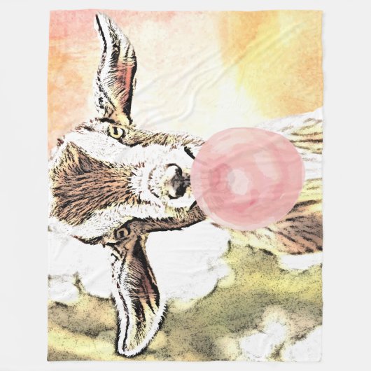 ZIEL| Bubblegum Airplane Oars Kid Goat GetYerGoat™ Fleecedecke (Vorderseite)