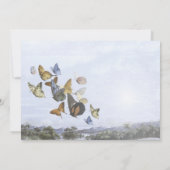 Ziel Butterfly und Palm Tree Wedding Einladung (Rückseite)