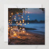 Ziel der Märchenscheinwerfer am Abend Save The Date (Rückseite)