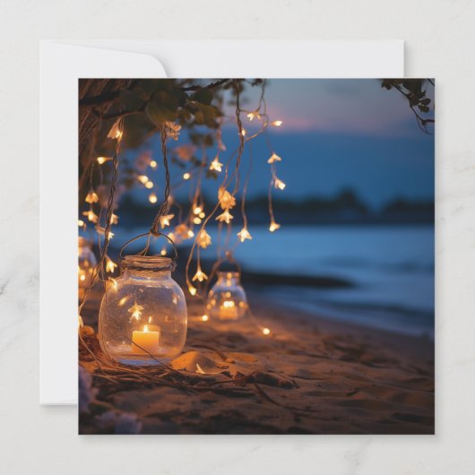 Ziel der Märchenscheinwerfer am Abend Save The Date (Rückseite)