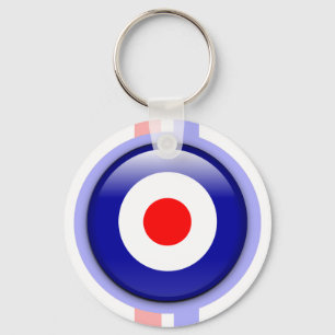 Ziel des Mod 3d auf den blauen und roten Linien Schlüsselanhänger