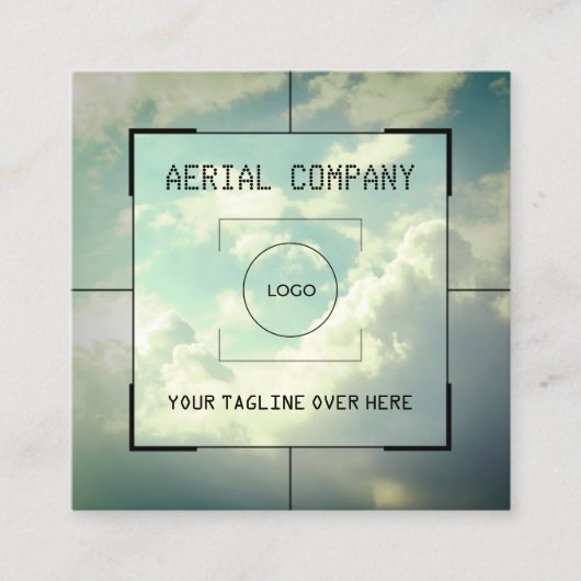 Ziel einer Sky-Drohne  Quadratische Visitenkarte (Vorderseite)