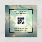 Ziel einer Sky-Drohne  Quadratische Visitenkarte (Rückseite)