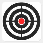 Ziel eines Schießschiebers Quadratischer Aufkleber (Vorderseite)