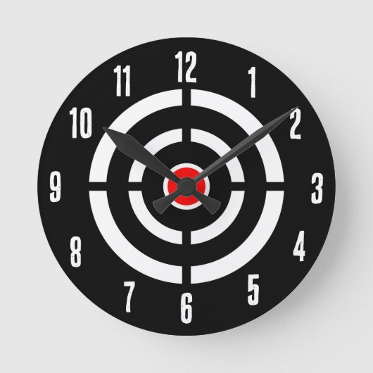 Ziel eines Schießschiebers Runde Wanduhr (Vorderseite)