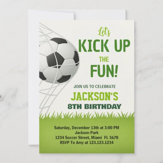 Ziel! Einladung zum Fußball (Vorderseite)