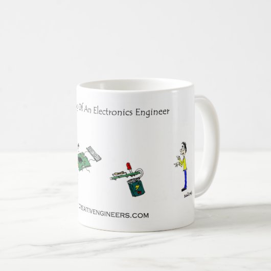 Ziel-Einstellung eines Elektronik-Ingenieurs Kaffeetasse (VorderseiteRechts)
