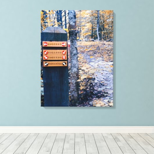 Ziel "Erfolg" Leinwanddruck (Insitu (Holzboden))