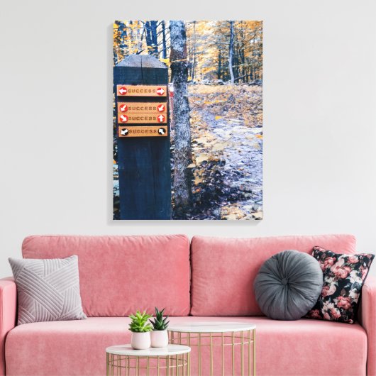Ziel "Erfolg" Leinwanddruck (Insitu (Wohnzimmer))