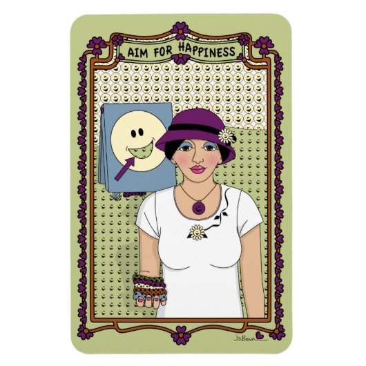 Ziel für Glück_A_4x6 Kühlschrank Magnet (Vertikal)