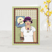 Ziel für Glück_A_Grußkarte Karte (Gelbe Blume)