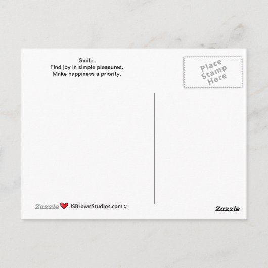 Ziel für Glück_A_ Postkarte (Rückseite)