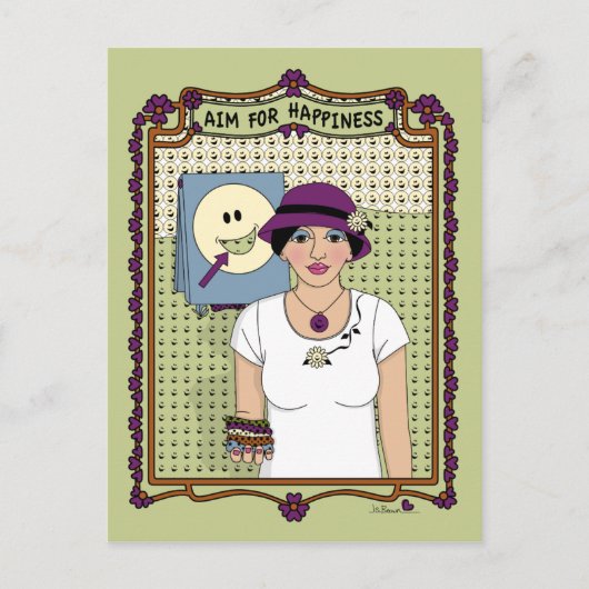 Ziel für Glück_A_ Postkarte (Vorderseite)