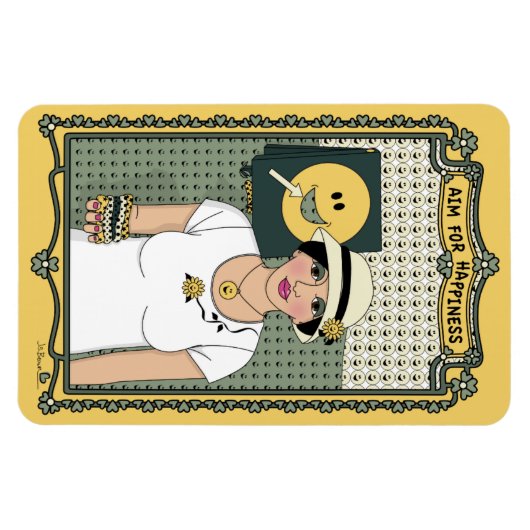 Ziel für Glück_C_4x6 Kühlschrank Magnet (Horizontal)