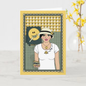 Ziel für Glück_C_Gruß Karte (Gelbe Blume)