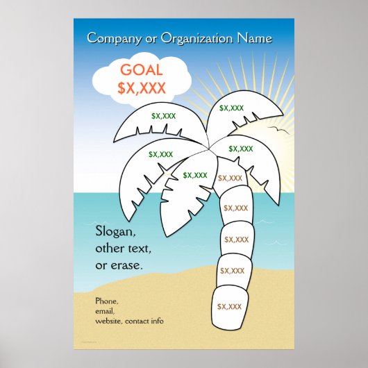 Ziel für Palmbaumurlaub Poster (Vorne)