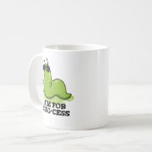 Ziel für Slug-cess lustige positive Slug Pub Kaffeetasse (Vorderseite Links)