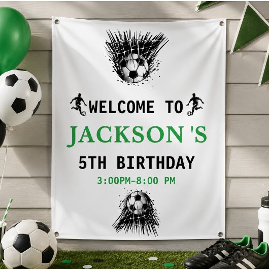 Ziel! Fußball 5. Geburtstagsparty Banner