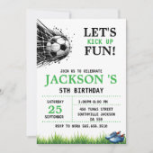 Ziel! Fußball 5. Geburtstagsparty Einladung (Vorderseite)