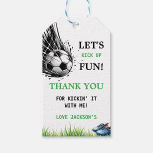 Ziel! Fußball 5. Geburtstagsparty Geschenkanhänger