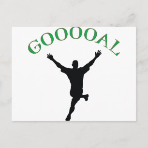 Ziel - Fußball-Design sagt "Goooal" Postkarte