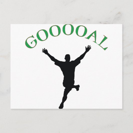 Ziel - Fußball-Design sagt "Goooal" Postkarte (Vorderseite)
