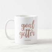 Ziel Getter | Imitate Rose Gold Typografie Kaffeetasse (Links)