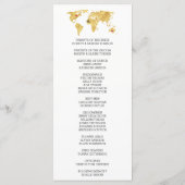 Ziel Gold World Map Wedding Program Programm (Rückseite)