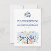 Ziel Griechenland Santorini Hochzeitssemble Foto Dankeskarte (Rückseite)