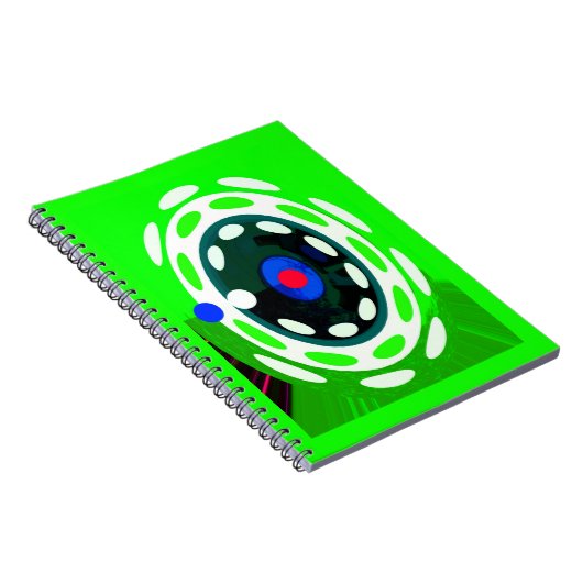 Ziel, grüne abstrakte Kunst Notizblock (Rechte Seite)