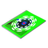 Ziel, grüne abstrakte Kunst Notizblock (Linke Seite)