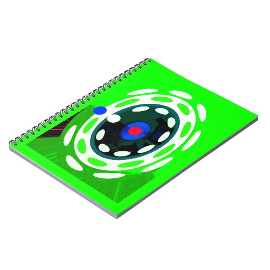 Ziel, grüne abstrakte Kunst Notizblock (Linke Seite)