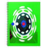 Ziel, grüne abstrakte Kunst Notizblock (Vorderseite)