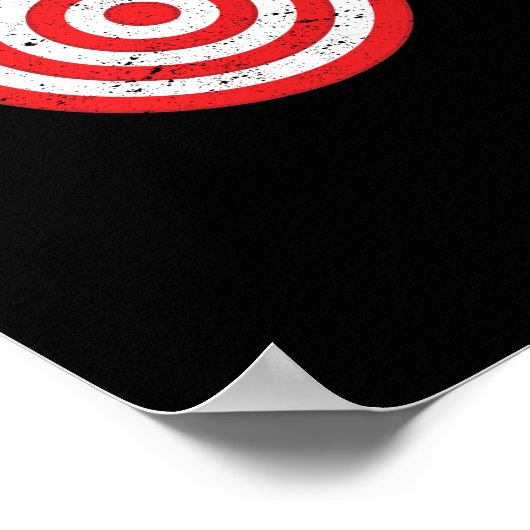 Ziel hier Dartboard des Dartbretters des Dartplatz Poster (Ecke)