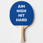Ziel High Hit Hard White Blue Tischtennis Schläger (Vorderseite)