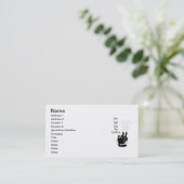 Ziel hoch. Benutzen Sie die Vorhänge Visitenkarte (Stehend Vorderseite)