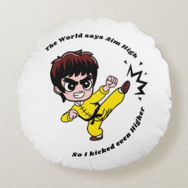 Ziel hoch Motivierend Rundes Kissen